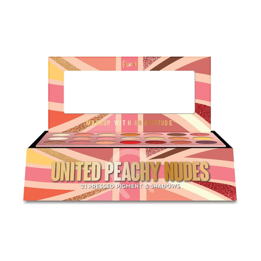Rude Cosmetics United Peachy Nudes Palette Display Set, 12 pcs Wholesale Set Dark Salmon