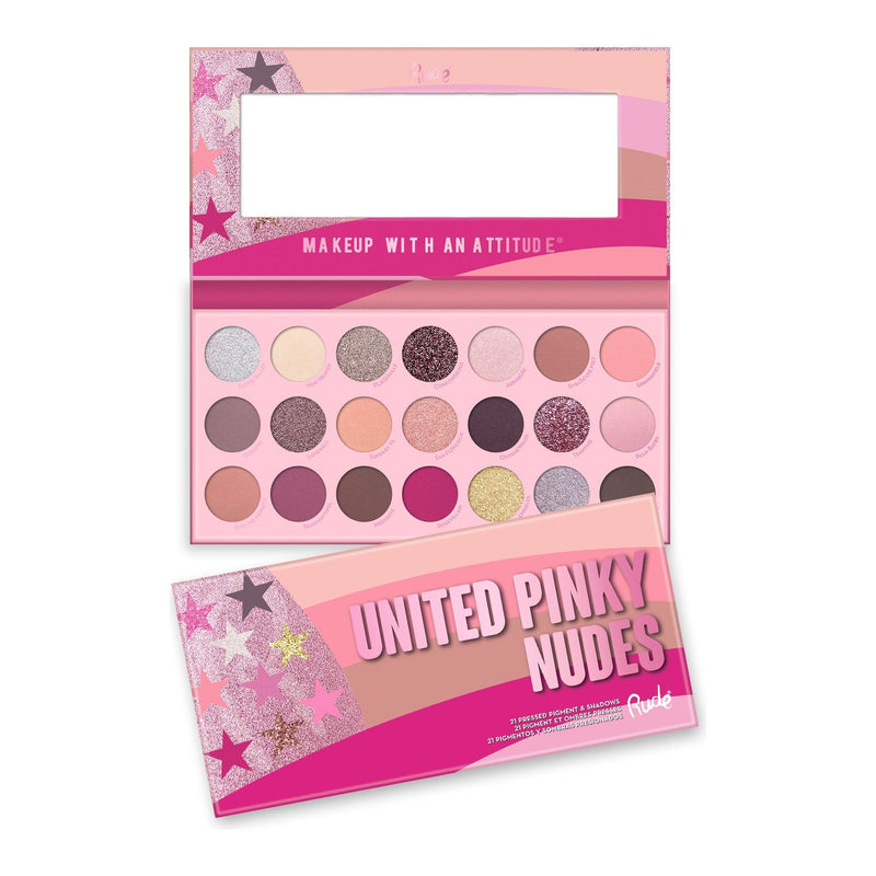 Rude Cosmetics United Pinky Nudes Palette Display Set, 12 pcs Wholesale Set Light Pink