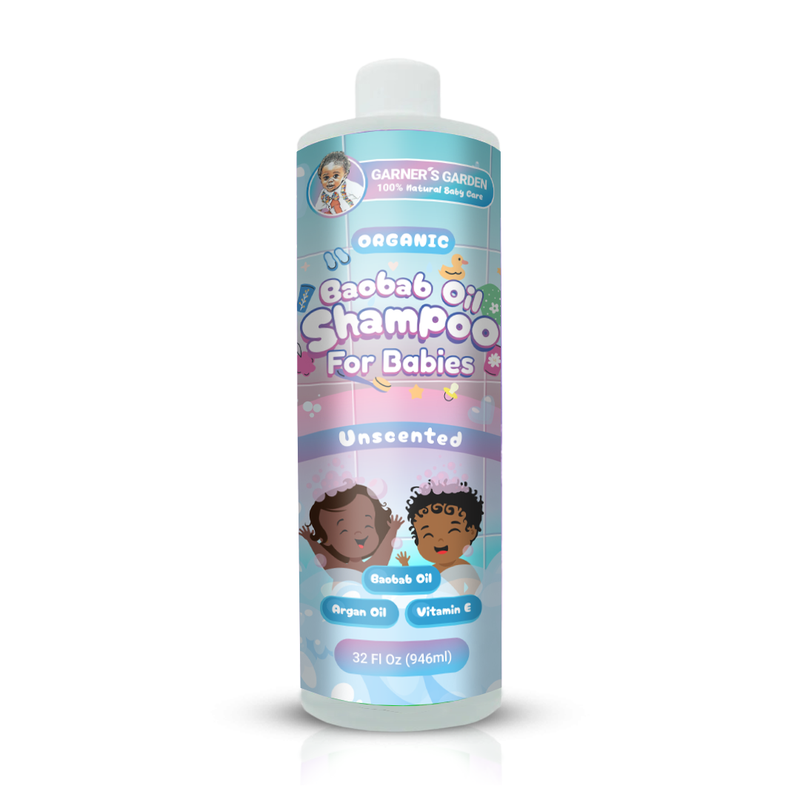 Garner's Garden Organic Baobab Oil Baby Shampoo Baby Care White Smoke Baobab Baby Shampoo Unscented / 32oz