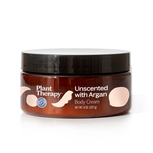 Plant Therapy Unscented Body Cream with Argan Body Care Antique White 8 oz