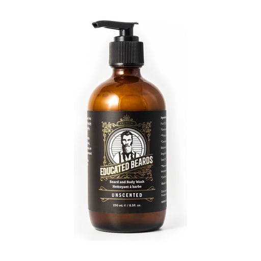 Educated Beards Educated Beards Unscented Beard & Body Wash 250ml Beard & Body Wash Beige