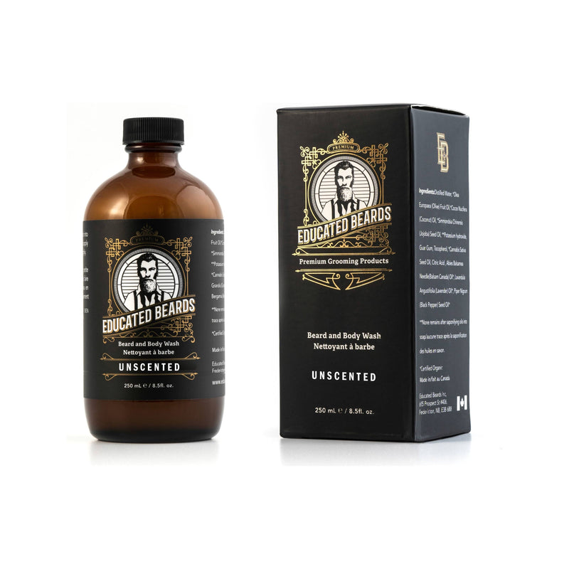 Educated Beards Educated Beards Unscented Beard & Body Wash 250ml Beard & Body Wash Dark Slate Gray