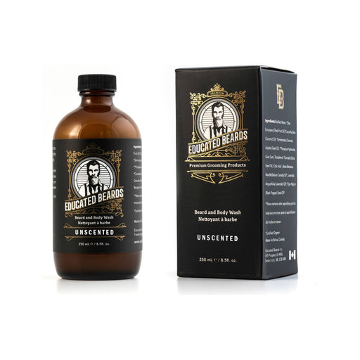 Educated Beards Educated Beards Unscented Beard & Body Wash 250ml Beard & Body Wash Dark Slate Gray