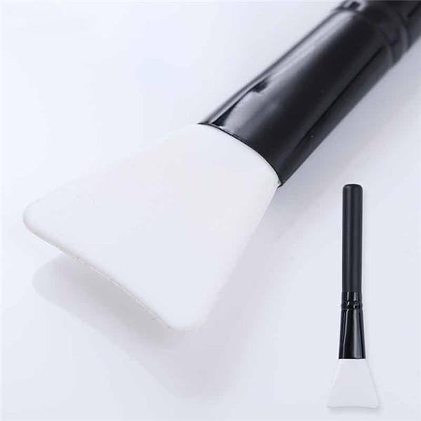ZAQ Skin & Body Silicone Mask Applicator (Wooden Handle) Lavender White