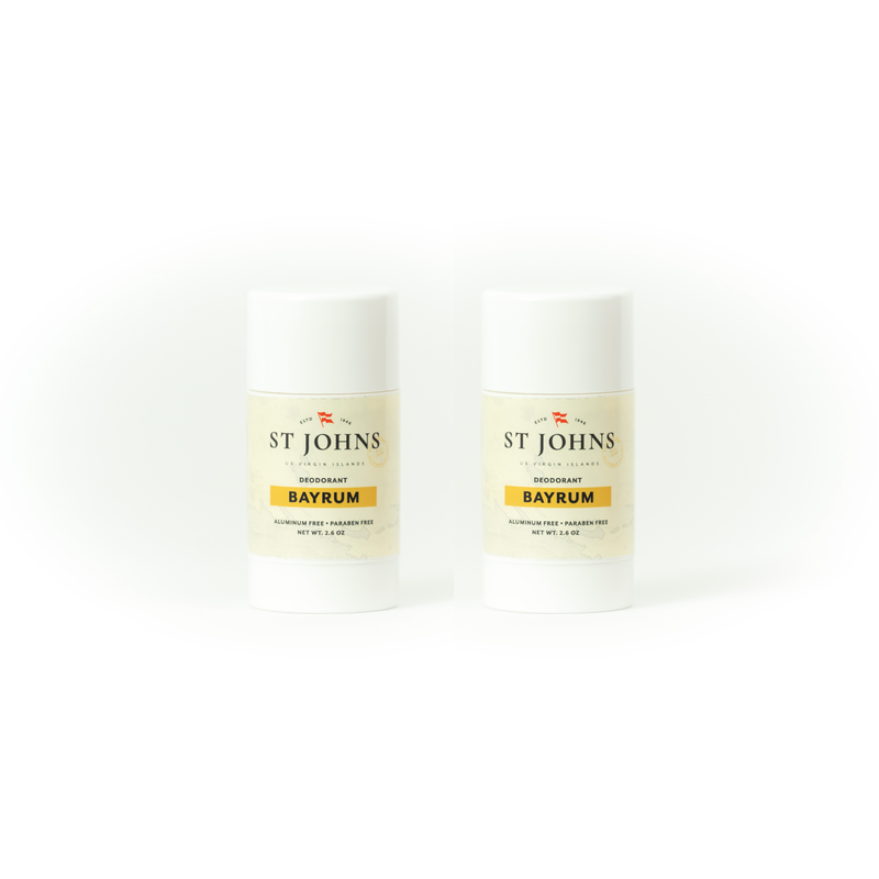 St Johns Fragrance Co LLC™ Aluminum Free Deodorant White Smoke Bay Rum 2 Pack