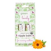 Green + Lovely Calming Nature's Herbal Nursing Nipple Balm - Breastfeeding Essential - 1 oz. Nipple Cream Beige