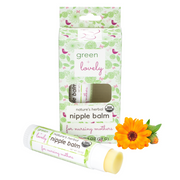 Green + Lovely Calming Nature's Herbal Nursing Nipple Balm - Breastfeeding Essential - 1 oz. Nipple Cream Beige