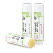 Green + Lovely Peppermint Calendula Skin Stick - Organic Lotion Moisture Stick - Travel Size Beige