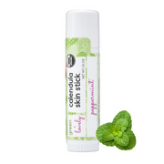 Green + Lovely Peppermint Calendula Skin Stick - Organic Lotion Moisture Stick - Travel Size Olive Drab