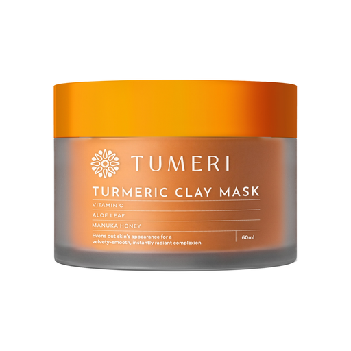 TUMERI Turmeric + Vitamin C Clay Mask Health & Beauty Orange Mask Only,+ Applicator & Towel