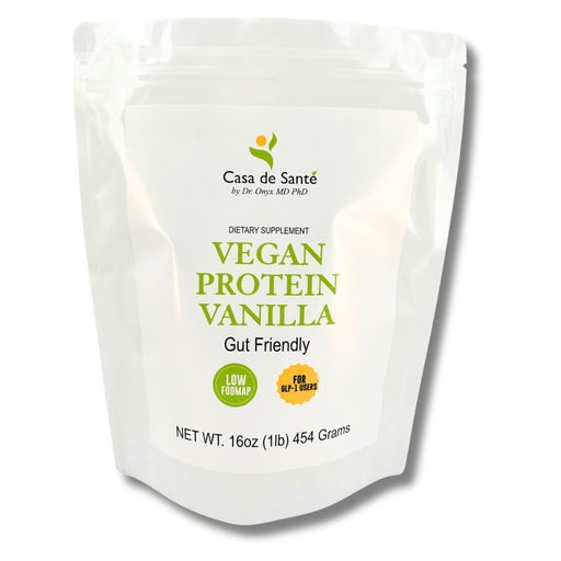 casa de sante Elemental Vegan Protein Powder | Low FODMAP Plant-Based Nutrition Support Digestive Support Supplements Light Gray