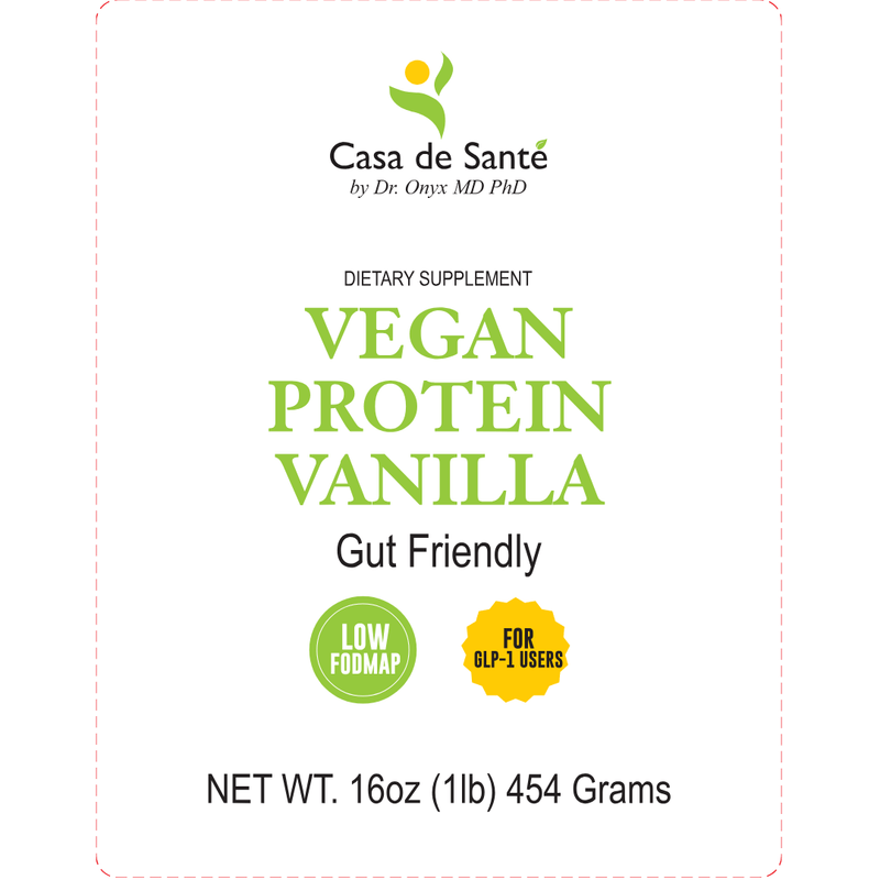 casa de sante Elemental Vegan Protein Powder | Low FODMAP Plant-Based Nutrition Support Digestive Support Supplements White Smoke