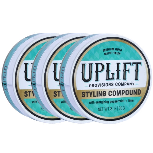 Uplift Provisions Company Styling Compound 3 oz Clay Pomade White Smoke 1 puck / 3.0 oz,2 pucks / 3.0 oz,3 pucks / 3.0 oz