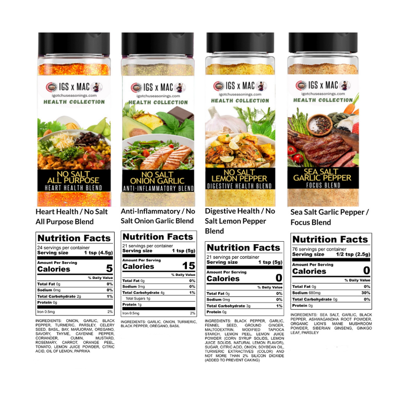 Igotchu Seasonings The 8 oz Health Collection Collab Bundle White Smoke