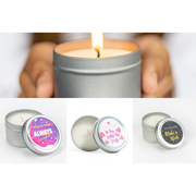 Lizush Trio of Tin Soy Candle - Scented with Bergamot and Lavender Essential oils Light Gray