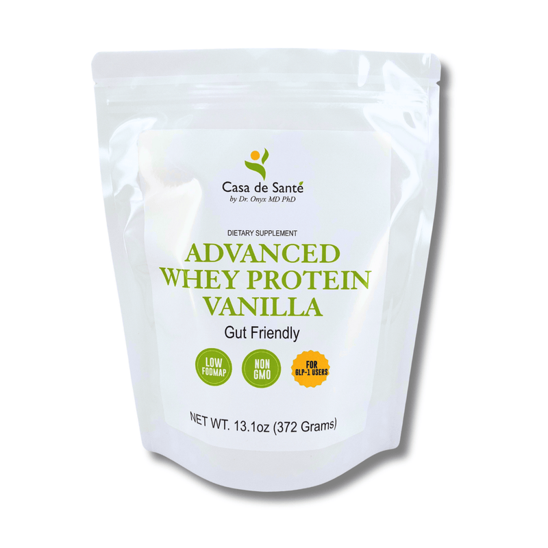 casa de sante Elemental Whey WPI Protein Powder + Digestive Enzymes (Vanilla) | Low FODMAP & GLP-1 Gut-Gentle Muscle Support Digestive Support Supplements Lavender