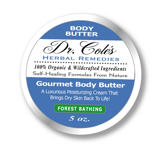 COLEHERBALS LLC 36 - Dr. Cole's Gourmet Body Butter - FOREST BATHING Herbal Light Gray