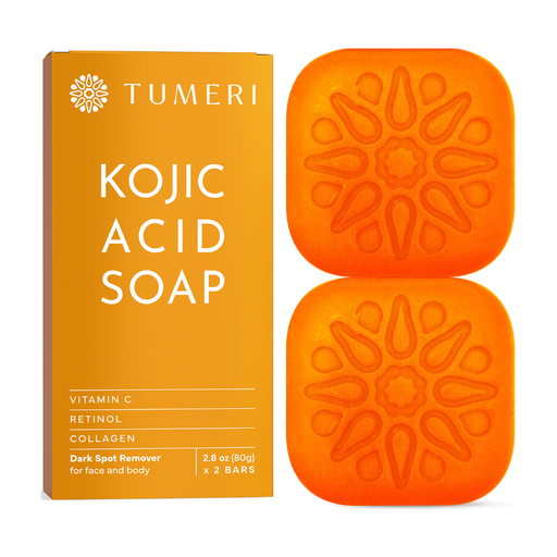 TUMERI Turmeric Kojic Acid Soap - Face and Body Health & Beauty Orange Red