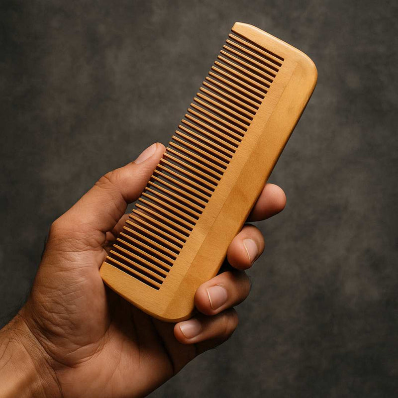 Shave Essentials Wood Hair Comb Combs & Brushes Dark Slate Gray