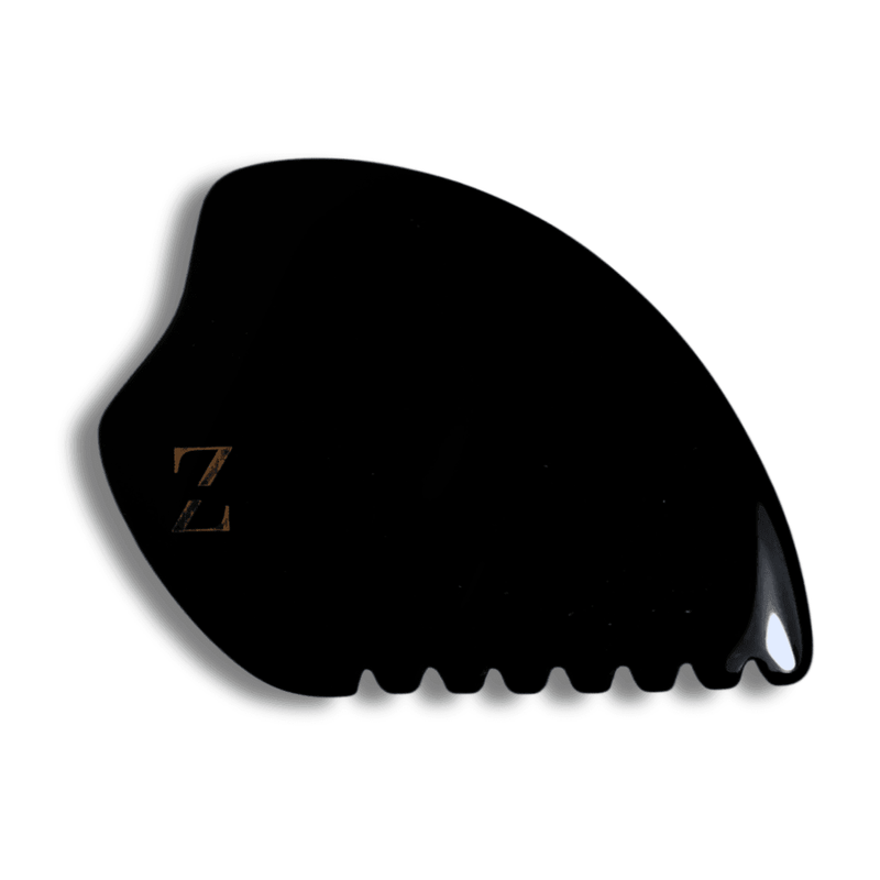 ZAQ Skin & Body Bian Stone Gua Sha with Teeth Black