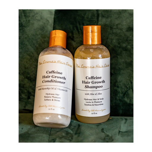 Ms. Emma's Hair Care 12 oz CAFFEINE HAIR GROWTH SHAMPOO AND CONDITIONER Gray