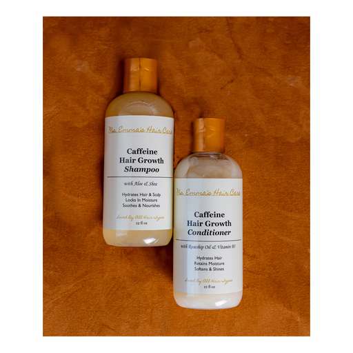 Ms. Emma's Hair Care 12 oz CAFFEINE HAIR GROWTH SHAMPOO Saddle Brown