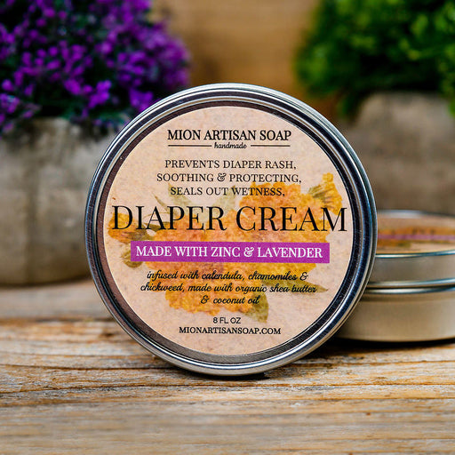 MION Artisan Soap Co. Diaper Cream | With Zinc and Lavender Essential Oil Rosy Brown