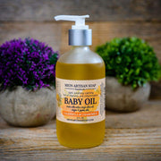 MION Artisan Soap Co. Calendula and Chamomile Baby Oil | Unscented| Light and Nourishing Dim Gray