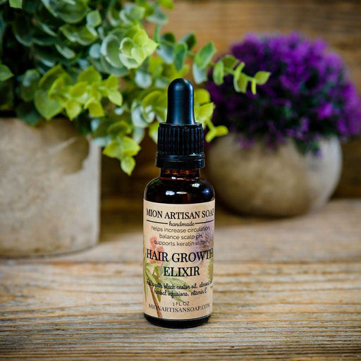 MION Artisan Soap Co. Hair Growth Elixir | Promotes Stronger, Smoother, More Vibrant Hair. Dim Gray