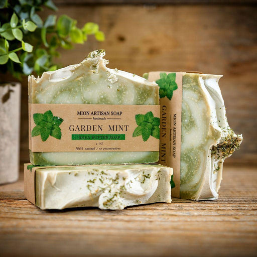MION Artisan Soap Co. Garden Mint | Shea Butter Soap Dim Gray