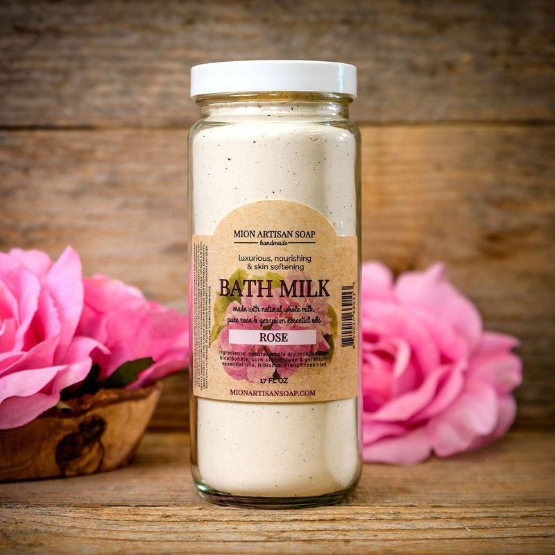 MION Artisan Soap Co. Rose Bath Milk | Nourishing, Hydrating, Calming, Rejuvenating Sienna