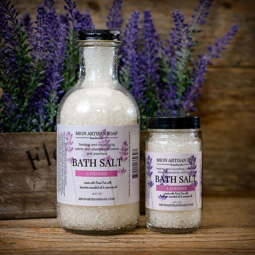 MION Artisan Soap Co. Dead Sea Salt Bath Salt With Lavender | High Mineral Content Dark Slate Gray 4oz,16oz