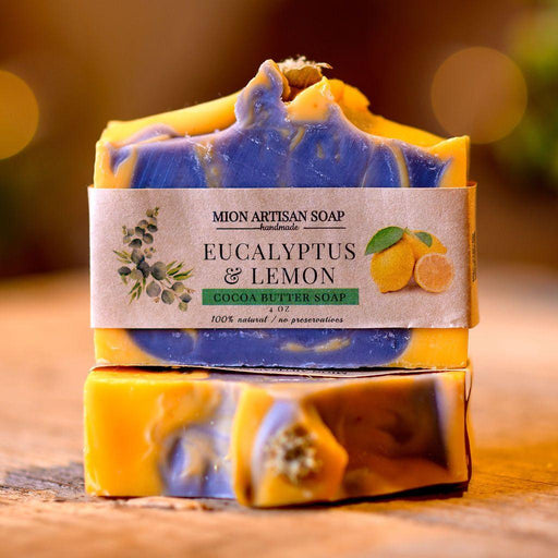 MION Artisan Soap Co. Eucalyptus and Lemon | Cocoa Butter Soap Dark Salmon