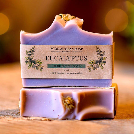 MION Artisan Soap Co. Eucalyptus | Aloe Butter Soap Tan