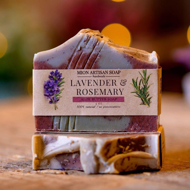MION Artisan Soap Co. Lavender and Rosemary | Aloe Butter Soap Sienna