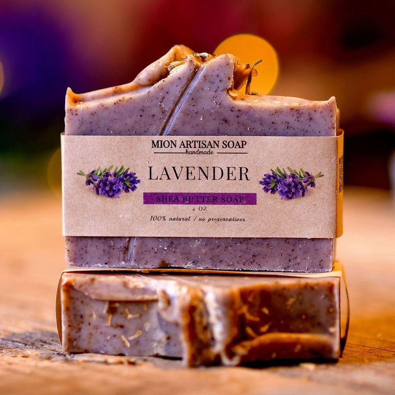MION Artisan Soap Co. Lavender Soap | Shea Butter Soap Rosy Brown