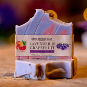 MION Artisan Soap Co. Lavender and Grapefruit | Almond Oil Soap Rosy Brown