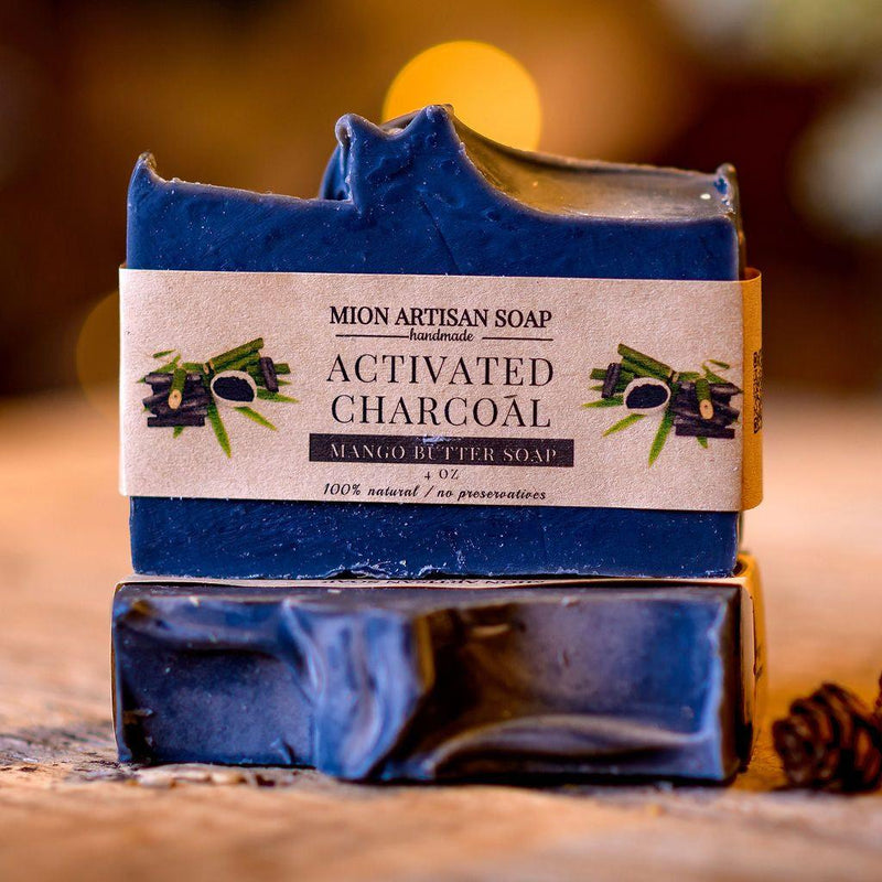 MION Artisan Soap Co. Activated Charcoal | Mango Butter Soap Tan