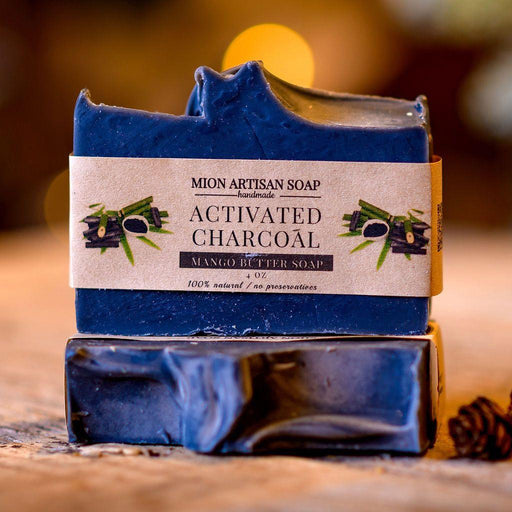 MION Artisan Soap Co. Activated Charcoal | Mango Butter Soap Tan