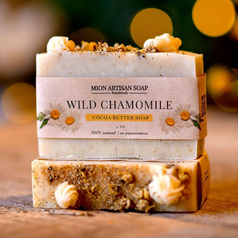 MION Artisan Soap Co. Wild Chamomile | Cocoa Butter Soap Rosy Brown