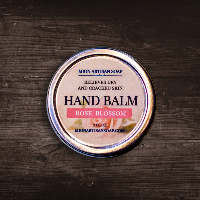 MION Artisan Soap Co. Hand Balm - Rose Blossom | Not Greasy, Antibacterial, Moisture-Locking Black
