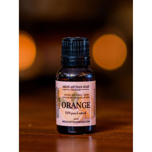 MION Artisan Soap Co. Orange Essential Oil | Uplifting, Energizing Black