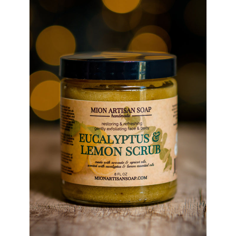 MION Artisan Soap Co. Eucalyptus and Lemon Sugar Scrub | Gentle Dark Slate Gray