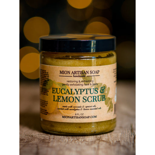 MION Artisan Soap Co. Eucalyptus and Lemon Sugar Scrub | Gentle Dark Slate Gray