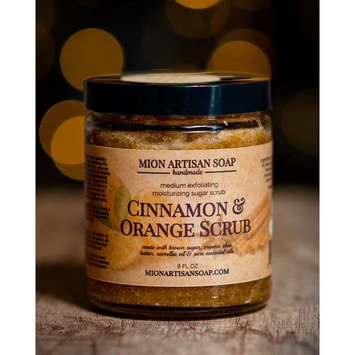 MION Artisan Soap Co. Cinnamon and Orange Sugar Scrub | Medium Black