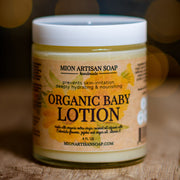 MION Artisan Soap Co. Organic Baby Lotion | Infused with Calendula Flowers Black