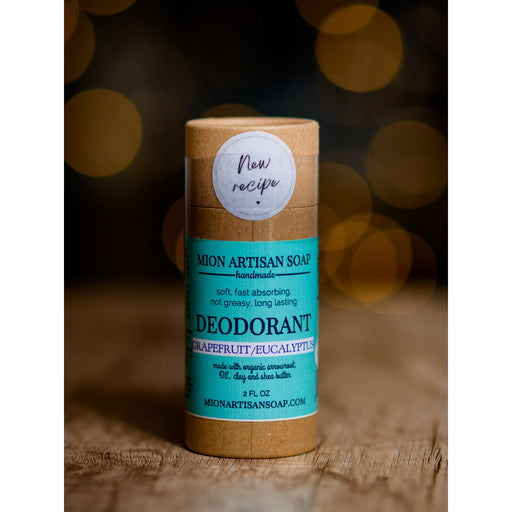 MION Artisan Soap Co. Grapefruit and Eucalyptus Deodorant | Aluminum Free, Baking Soda Free Black