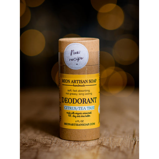 MION Artisan Soap Co. Citrus and Tea Tree Deodorant | Aluminum Free, Baking Soda Free Black