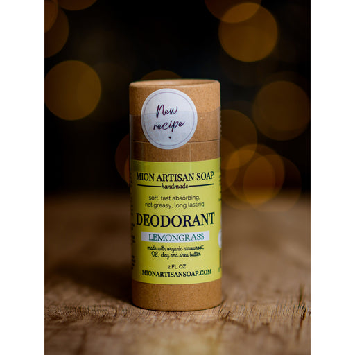 MION Artisan Soap Co. Deodorant - Lemongrass | Aluminum Free, Baking Soda Free Black