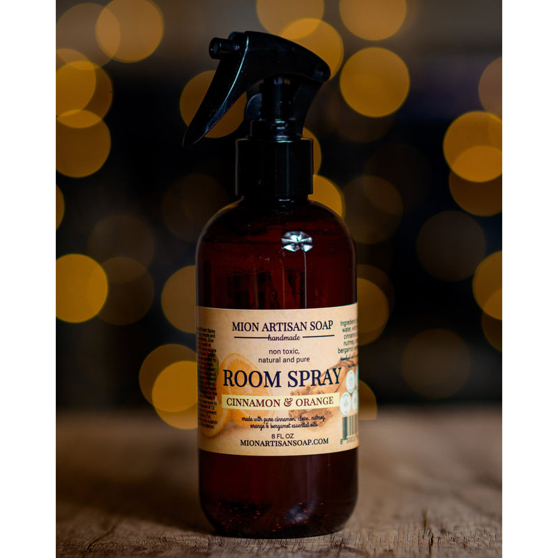 MION Artisan Soap Co. Room Spray | Cinnamon and Orange Black